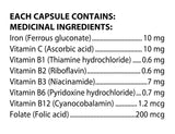 IRON+ With B-COMPLEX 60 Vegan Capsules