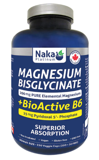 Magnesium Bisglycinate + BioActive B6, 230 Veggie Caps