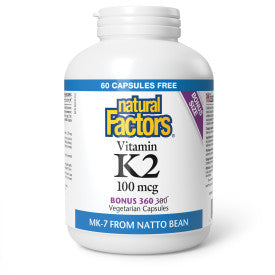 Vitamin K2 100mcg 360 Vegetarian Capsules Bonus Size