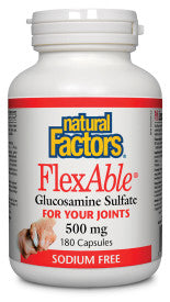 FlexAble Glucosamine Sulfate 500mg / 180 Capsules