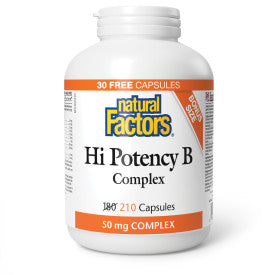 Hi Potency Vitamin B Complex 50mg 210 Capsules Bonus Size