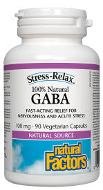 100% Natural GABA 100 mg 90 vegetarian capsules