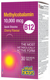 Vitamin B12 Methylcobalamin 10,000mcg/ 30 Sublingual Tab.